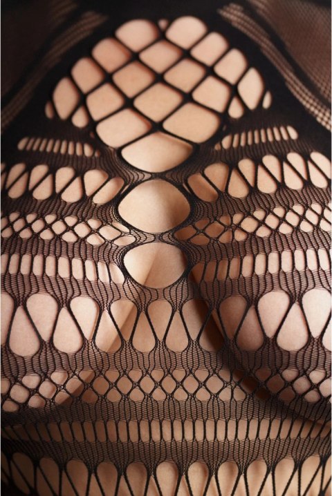 Le Desir Bodystocking Plus Size z golfem i długim rękawem XL-4XL