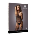 Le Desir Bodystocking halter z otwartymi miseczkami S-XL czarny