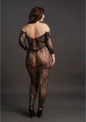 Le Desir Plus Size Bodystocking koronkowy z otwartą strefą XL-4XL