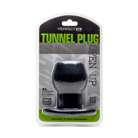 Perfect Fit Tunnel Plug XL Przezroczysty - Anatomiczny korek z otworem