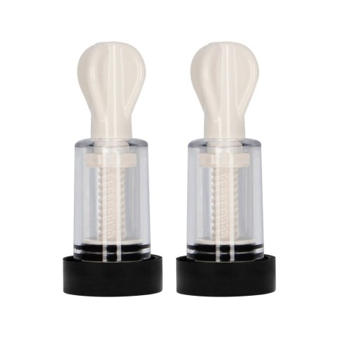 Shots ElectroShock - System stymulujący sutki z pilotem, biały