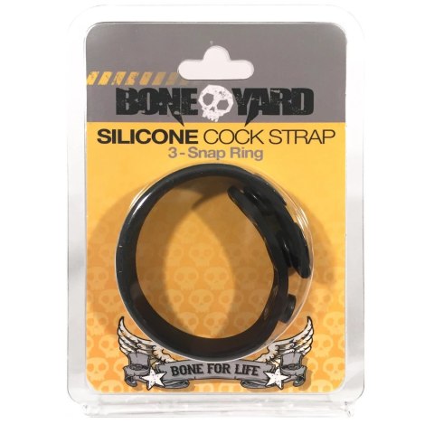 Boneyard Ring Strap silikonowy pasek regulowany uniwersalny czarny