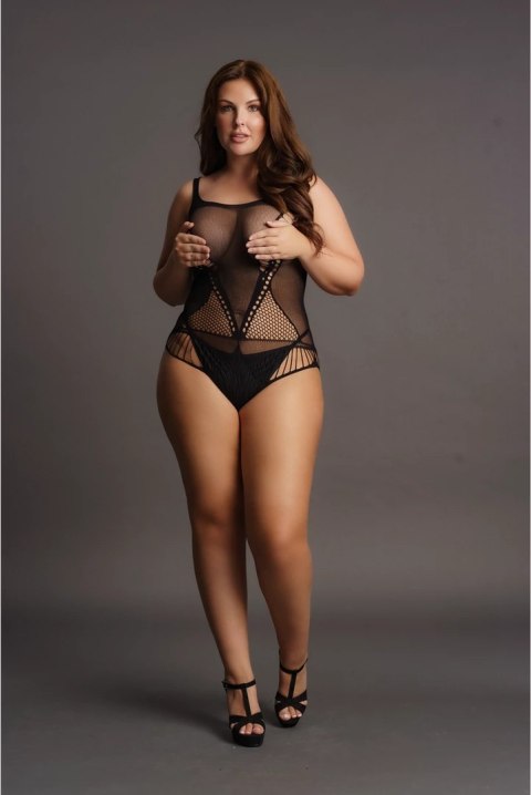 Le Desir Body Plus Size z maskującymi bokami, siateczka XXL-5XL