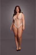 Le Desir Body Queen Size z głębokim dekoltem V czarny XL-4XL