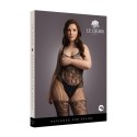 Le Desir Bodystocking Plus Size Koronkowy wzor i kabaretki XL-4XL