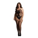 Le Desir Bodystocking Plus Size z dużym geometrycznym wzorem XXL-5XL