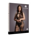 Le Desir Bodystocking Plus Size z koronką i otwartą strefą, XL-4XL