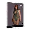 Le Desir Bodystocking Queen Size z koronką i kabaretką XL-4XL