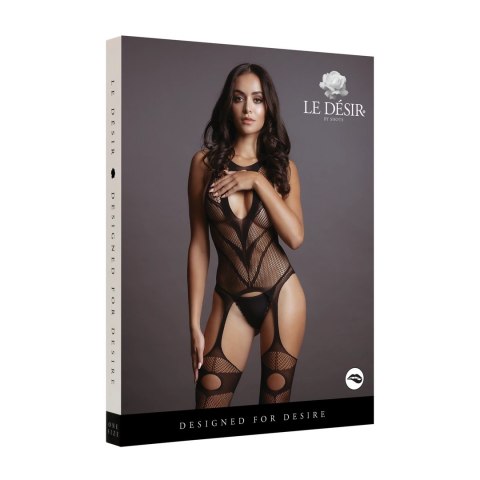 Le Desir Bodystocking Suspender kabaretka S-XL czarne