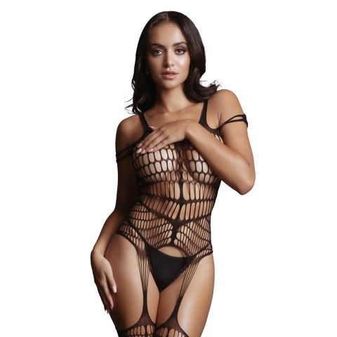 Le Desir Bodystocking z nieprzezroczystą podszewką S-XL czarne