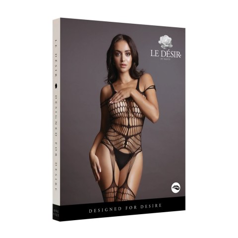 Le Desir Bodystocking z nieprzezroczystą podszewką S-XL czarne