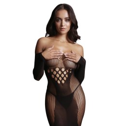 Le Desir Mini Sukienka O-kształtna z Kontrastową Siateczką S-L