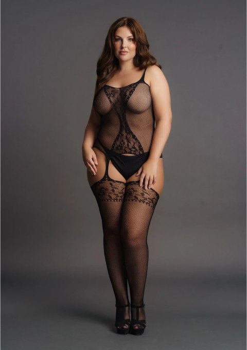 Le Desir Plus Size Bodystocking Koronkowo-Siateczkowy XXL-5XL