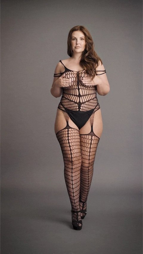 Le Desir Plus Size Bodystocking z kryjącą podszewką, rozmiar XXL-5XL