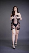 Le Desir Plus Size mini sukienka bez ramiączek koronka i siateczka XL-4XL