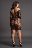 Le Desir Plus Size sukienka mini z długim rękawem i siateczką XXL-5XL