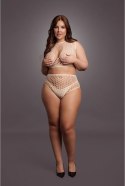 Le Desir Queen Size komplet top i figi siateczkowe XL-4XL czarny