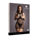 Le Desir Sukienka Plus Size z wysokim dekoltem i siateczką XL-4XL