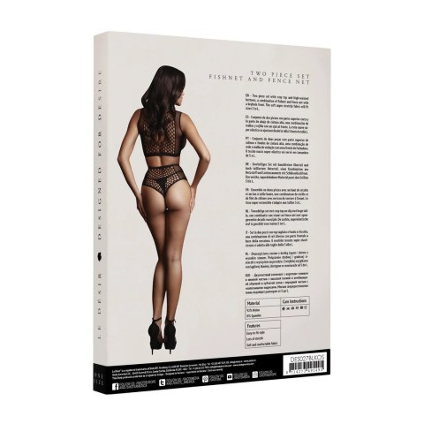 Le Desir komplet dwuczęściowy top i wysokie figi kabaretka S-L