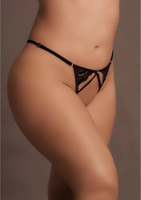 Le Desir Cloe Plus Size - stringi z koronką i otwartym krokiem