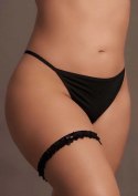 Le Desir Podwiązka Noel Plus Size koronkowa z ozdobną kokardką