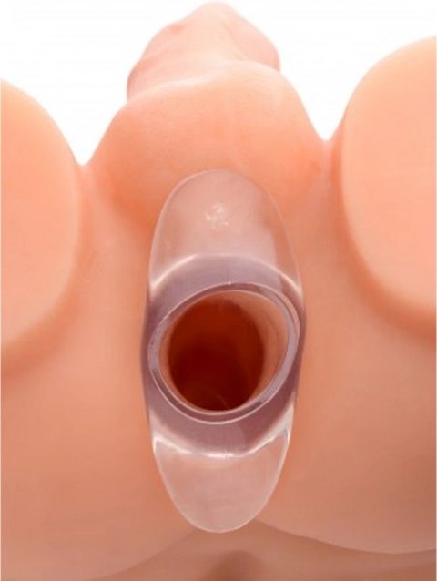 XR Brands Clear View Hollow korek analny duży przezroczysty TPE