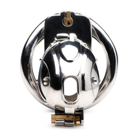 XR Brands Deluxe Locking Chastity Cage stal nierdzewna regulowana