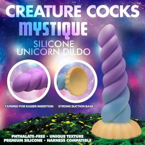 XR Brands Fantasy Dildo Unicorn silikonowy model wielokolorowy