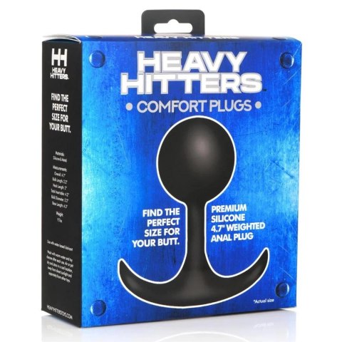 XR Brands Heavy Hitter Comfort Plug silikonowy korek okrągły 4,7 cm