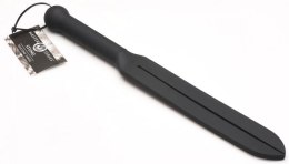 XR Brands Tawse silikonowy czarny - wytrzymały pasek z podwojną końcowką