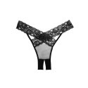 Allure Desie - bielizna z wycięciem, koronka, czarne, S/M
