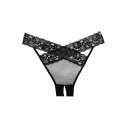 Allure Desie - bielizna z wycięciem, koronka, czarne, S/M