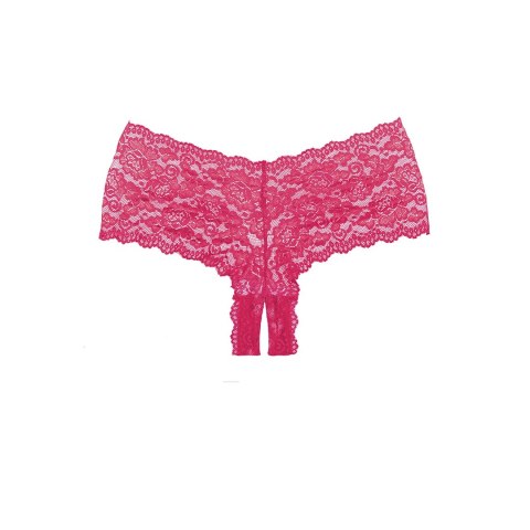 Coquette Candy Apple Allure szorty koronkowe z otwartym krojem czerwone