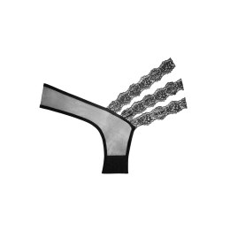 Dreamgirl Wild Orchid Allure majtki koronkowe z transparentną siateczką S/M