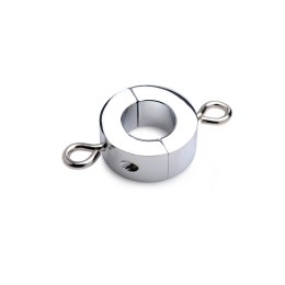 XR Brands Ball Trap Metalowy pierścień na mosznę 220g stalowy