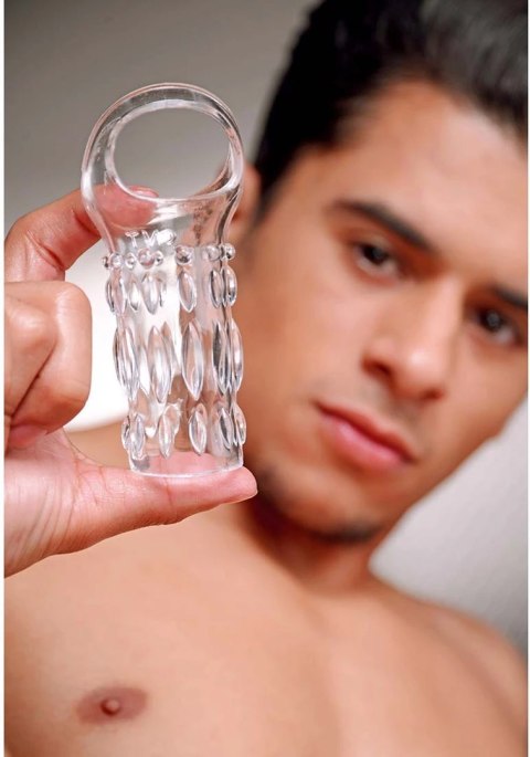 XR Brands Crystal Sleeve elastyczna osłona intymna TPR 11,4 cm przezroczysta