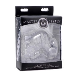 XR Brands Detained Soft Body - elastyczna klatka z wypustkami, TPR, transparentna