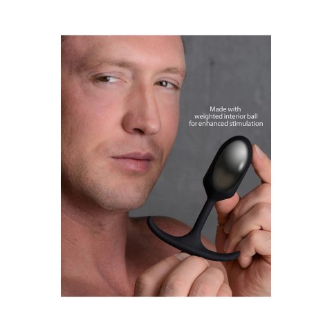 XR Brands Heavy Hitter korek z obciążnikiem silikonowy S czarny