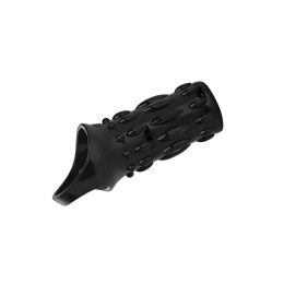 XR Brands Osłona intymna TPR czarna 4,5 cala elastyczna tekstura