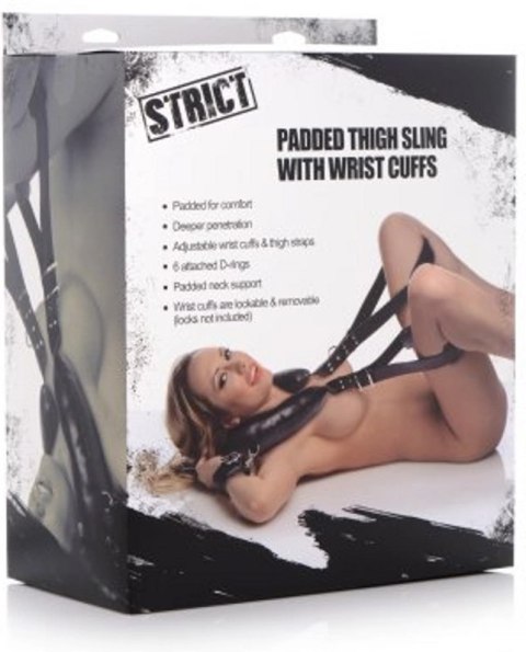 XR Brands Padded Thigh Strap z mankietami - wyściełany system regulacji