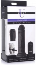 XR Brands Proste Wibrujące Zdalnie Sterowane Dildo IPX7 USB 21,6cm