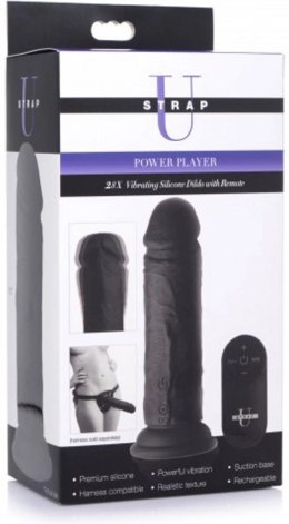 XR Brands Proste Wibrujące Zdalnie Sterowane Dildo IPX7 USB 21,6cm