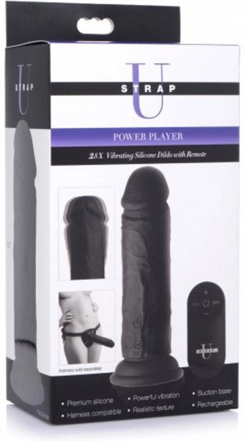 XR Brands Proste Wibrujące Zdalnie Sterowane Dildo IPX7 USB 21,6cm