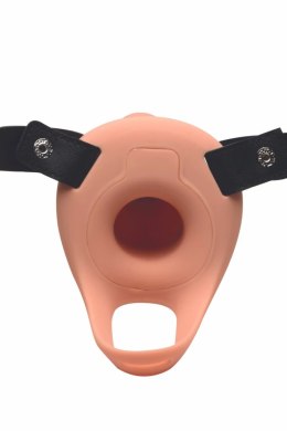 Blush Novelties Vibrating Silicone System z Pilotem - Beżowy, Regulowany