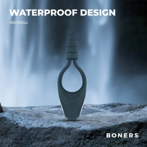 Boners Regulowany Pierścień Wibrujący Niebieski - USB, Silikon, Uniwersalny