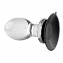 Evolved Crystal Ball Plug - korek anatomiczny z przyssawką, transparentny