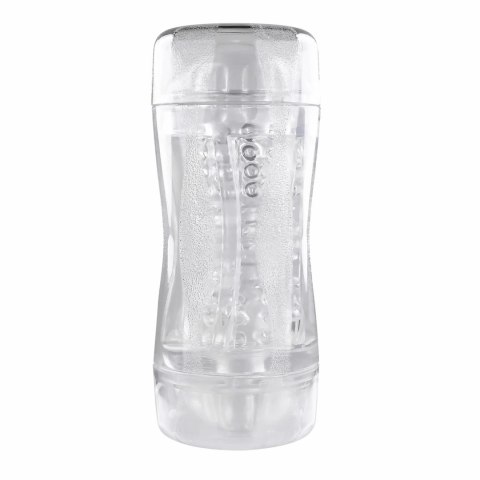 Evolved Double Fantasy - Przezroczysta maszyna intymna dwustronna z pierścieniem wibracyjnym