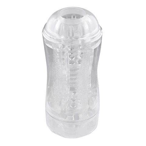 Evolved Double Fantasy - Przezroczysta maszyna intymna dwustronna z pierścieniem wibracyjnym