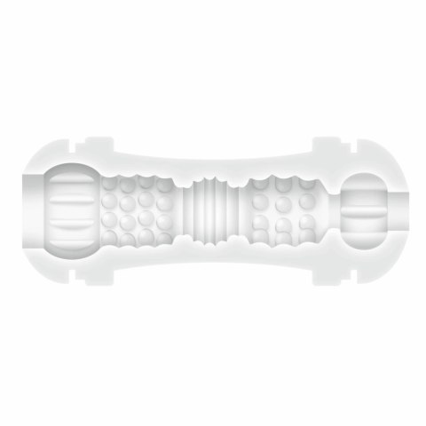 Evolved Double Fantasy - Przezroczysta maszyna intymna dwustronna z pierścieniem wibracyjnym