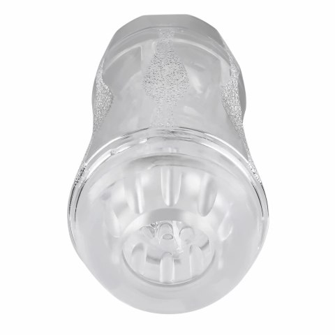 Evolved Double Fantasy - Przezroczysta maszyna intymna dwustronna z pierścieniem wibracyjnym